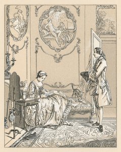 Frankrike XVIIIth Cent Dräkt av French School