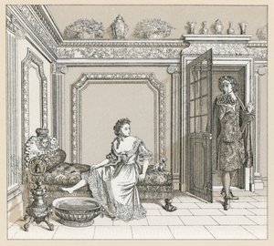 Frankrike XVIIth Cent Dräkt av French School