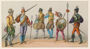 Frankrike XVIth Cent Dräkt av French School
