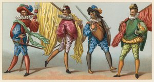 Frankrike XVIth Cent Dräkt av French School