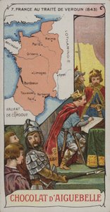 Frankrike vid tiden för freden i Verdun, 843 (kromolit) av French School