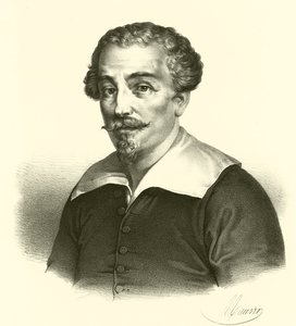 Francesco Albani eller Albano, porträtt (gravyr) av French School