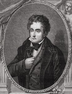 Francois-Rene, Vicomte de Chateaubriand (1768-1848) från "Histoire de la Revolution Francaise" av Louis Blanc (1811-82) av French School