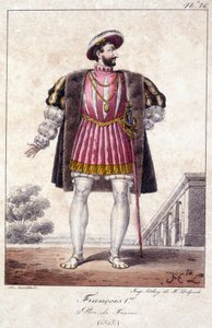 Francois I, kung av Frankrike född i Cognac 1494 och dog i Rambouillet 1547. av French School