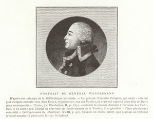 Francois Joseph Westermann, fransk politiker och general från de franska revolutionskrigen av French School