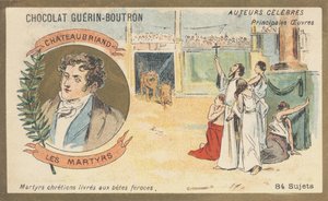 François-Rene, Viscount of Chateaubriand (1768-1848), fransk författare och politiker, författare till "Les Martyrs" (1809) av French School