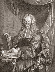 François Chicoyneau, 1672 - 1752. Fransk läkare och överläkare hos kung Ludvig XV. Från Les Heures Libres publicerad 1908. av French School