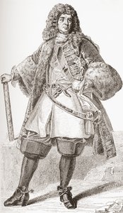 François de Neufville, 2. hertug af Villeroy, 1644 1730. Fransk soldat. Fra Les Heures Libres udgivet 1908.swed av French School