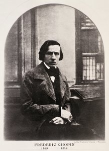 Frederic Chopin (1810-49) graverad från en daguerrotypi (fotogravyr)