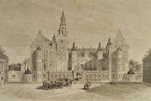 Frederiksborgs slott, Hilleröd, Danmark, 1850-talet, från `Le Tour du Monde, publicerat Paris, 1860-talet av French School