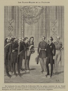 Frimurare och politik (gravyr) av French School
