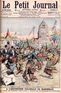 Fransk kolonialutställning i Marseille - Illustration för Le Petite Journal, 24 juni 1906 (gravyr) av French School