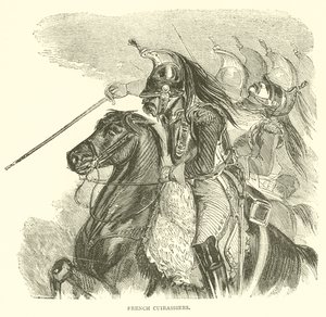 Franska Cuirassiers (gravyr) av French School