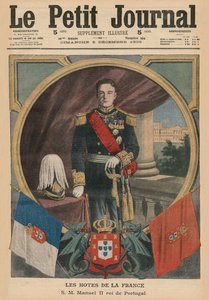 Franska värdar, Hans Majestät Manuel II, kung av Portugal, framsidans illustration från 