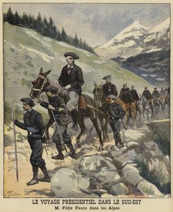 Frankrikes president Felix Faure i Alperna, 1897 av French School