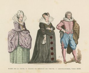 Fransk dräkt, tidigt 1600-tal av French School