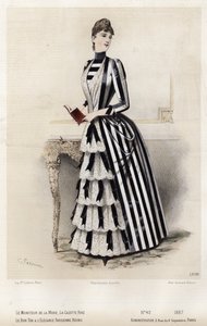 Fransk modetallrik, sent 1800-tal av French School