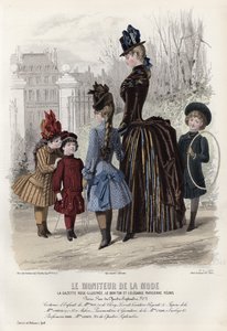 Fransk modetallrik, sent 1800-tal av French School