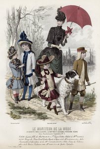 Fransk modetallrik, sent 1800-tal av French School