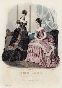Fransk modetallrik, sent 1800-tal av French School