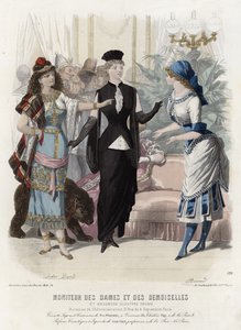 Fransk modetallrik, sent 1800-tal av French School