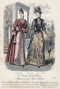 Fransk modetallrik, sent 1800-tal av French School