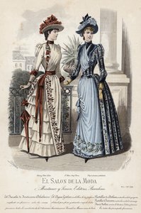 Fransk modetallrik, sent 1800-tal av French School