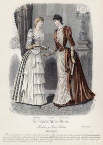 Fransk modetallrik, sent 1800-tal av French School