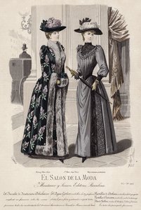 Fransk modetallrik, sent 1800-tal av French School