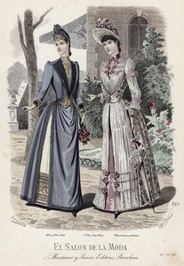 Fransk modetallrik, sent 1800-tal av French School