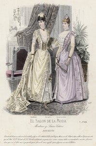 Fransk modetallrik, sent 1800-tal av French School