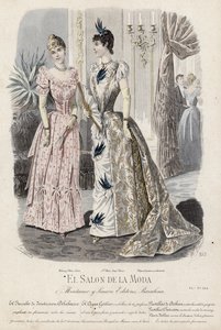 Fransk modetallrik, sent 1800-tal av French School