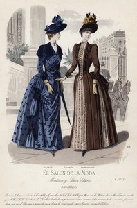 Fransk modetallrik, sent 1800-tal av French School