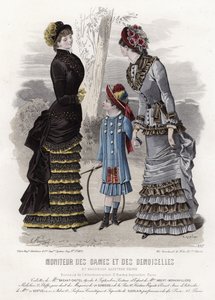 Fransk modetallrik, sent 1800-tal av French School