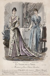 Fransk modetallrik, sent 1800-tal av French School