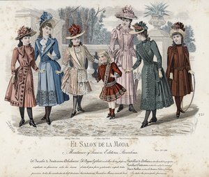 Fransk modetallrik, sent 1800-tal av French School