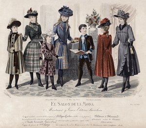 Fransk modetallrik, sent 1800-tal av French School