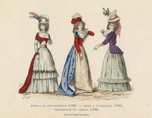Franskt mode, sent 1700-tal av French School