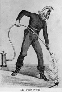 Fransk brandman ca 1866 - teckning, Bibl. des Arts deco. av French School