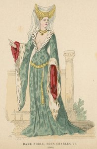 Fransk adelskvinna under Karl VIs regeringstid, 1380 av French School