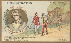 Friedrich von Schiller (1759-1805), tysk poet, dramatiker och författare, författare till "Guillaume Tell", drama (1804) av French School