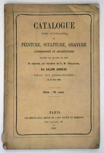 Främre omslaget till katalogen för Salon des Refuses, 1863 av French School