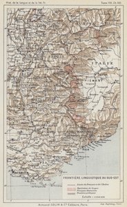 Southeast Linguistic Frontier (färg litho) av French School