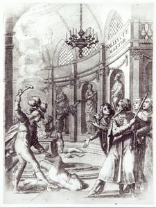 Frontispice for Polyeucte av Pierre Corneille (1606-84) publicerad 1643 av French School