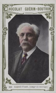 Gabriel Faure, musikkompositör (färgad bild) av French School