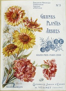 Gaillardes och nejlikor - Omslag till tidningen "Seeds Plants Trees", nr 3 av French School