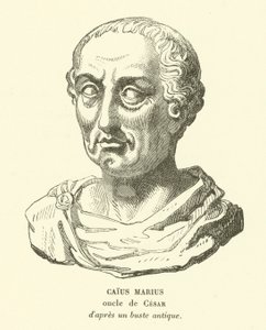 Gaius Marius, farbror till Julius Caesar (gravyr) av French School