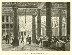 Galerie dOrleans från 1840 av French School