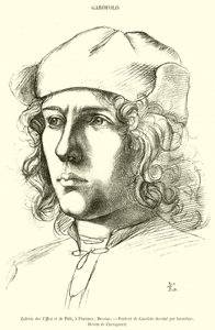 Uffizi och Pitti Gallery, i Florens (gravyr) av French School