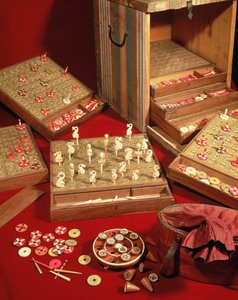 Game of Dauphin lotto uppfunnit av Ludvig XIV (1638-1715) (trä och elfenben)